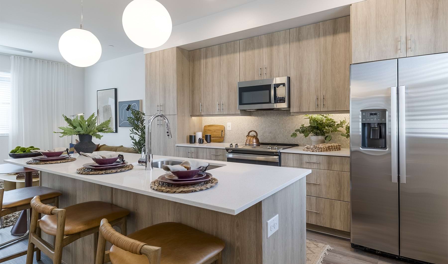 designer kitchens with lots of natural sunlight